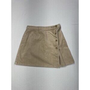Vintage The Limited Sz 10 Tan Corduroy Mini Skirt  Y2k 90s Button Down Cream